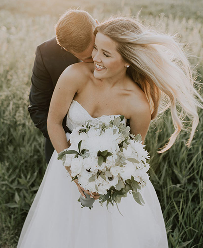 photographe mariage nancy - photo de mariés au coucher du soleil